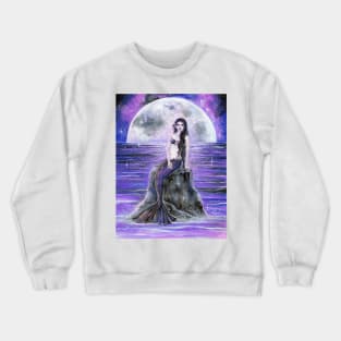 Galaxy Mermaid art by Renee L Lavoie Crewneck Sweatshirt